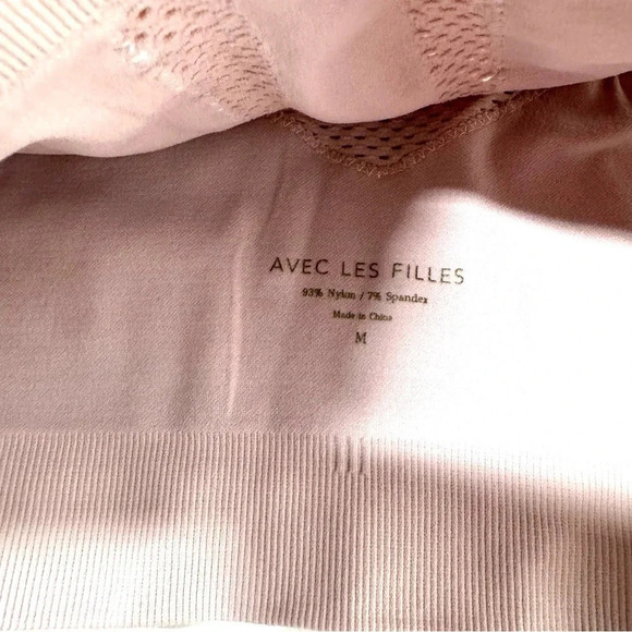 Avec Les Filles Pale Pink Ports Bra Size Medium - Picture 5 of 6
